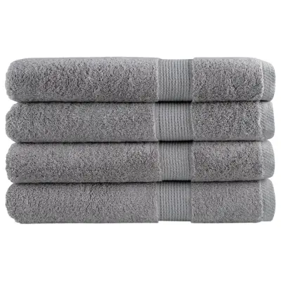 vidaXL Premium brisače za savno SOLUND 4 kosi siva 80x200 cm 600 gsm