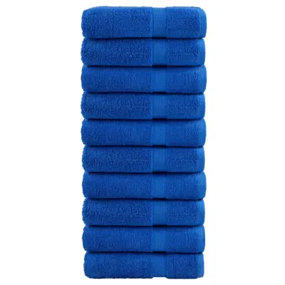 vidaXL Premium brisače SOLUND 10 kos modra 50x100 cm 600 g/m2