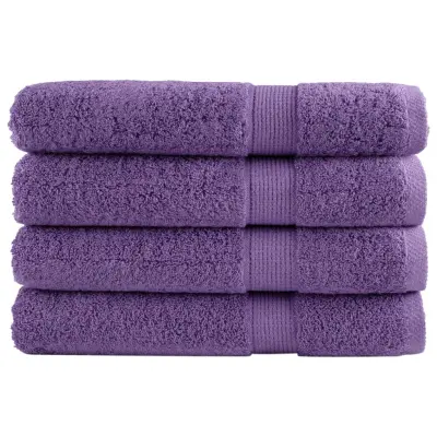 vidaXL Premium brisače SOLUND 4 kos vijolična 100x200cm 600 g/m2