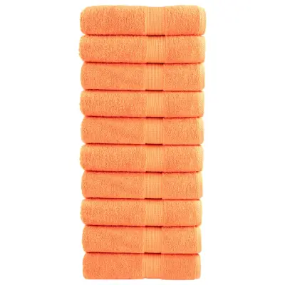vidaXL Premium brisače SOLUND 10 kosov oranžna 70x140cm 600 g/m2