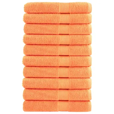 vidaXL Premium brisače SOLUND 10 kos oranžna 100x200 cm 600 g/m2