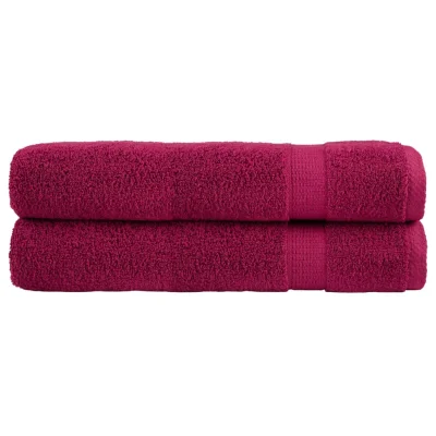 vidaXL Premium brisače SOLUND 2 kosa bordo 100x200 cm 600 g/m2