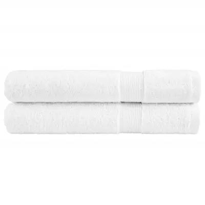 vidaXL Premium brisače SOLUND 2 kosa bela 100x200 cm 600 gsm
