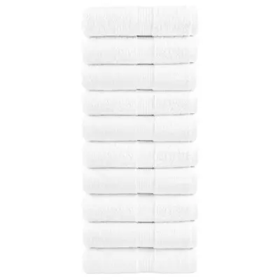 vidaXL Premium brisače SOLUND 10 kosov bela 30x30 cm 600 g/m2