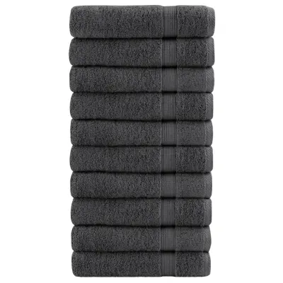 vidaXL Premium kopalne brisače SOLUND 10 kos antracit 100x150cm 600gsm