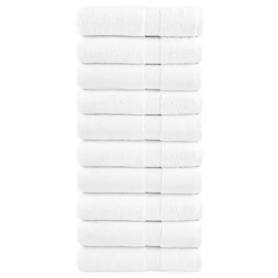 vidaXL Premium brisače SOLUND 10 kosov bela 70x140 cm 600 g/m2