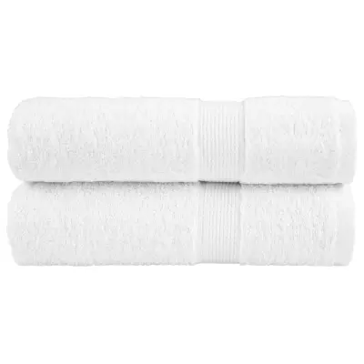 vidaXL Premium kopalne brisače SOLUND 2 kosa bela 100x150 cm 600 gsm