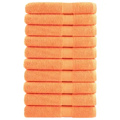 vidaXL Premium brisače SOLUND 10 kos oranžna 80x200 cm 600 g/m2