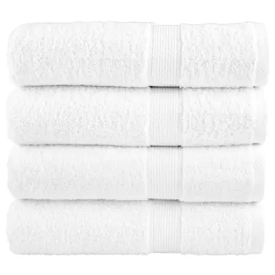 vidaXL Premium brisače SOLUND 4 kosi bela 70x140 cm 600 g/m2