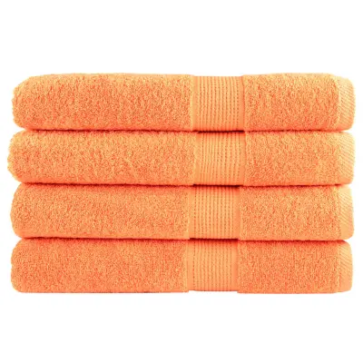 vidaXL Premium brisače SOLUND 4 kos oranžna 80x200 cm 600 g/m2