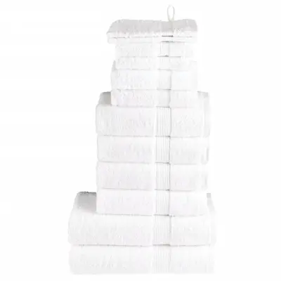 vidaXL Komplet brisač iz bombaža 12-delni SOLUND bela 600 gsm