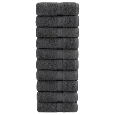 vidaXL Premium brisače SOLUND 10 kos antracit 30x30 cm 600 g/m2