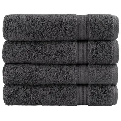 vidaXL Premium brisače SOLUND 4 kosi antracit 70x140 cm 600 g/m2