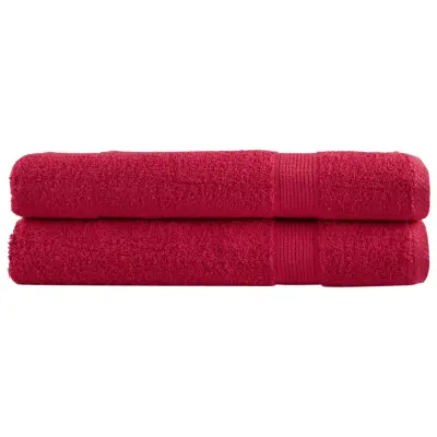 vidaXL Premium brisače SOLUND 2 kos rdeča 80x200 cm 600 g/m2