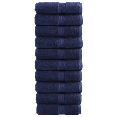 vidaXL Premium brisače SOLUND 10 kosov modra 30x30 cm 600 g/m2