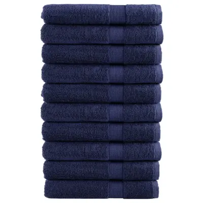 vidaXL Premium brisače SOLUND 10 kosov modra 100x200 cm 600 g/m2