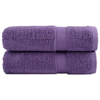 vidaXL Premium brisače SOLUND 2 kos vijolična 70x140 cm 600 g/m2