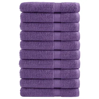 vidaXL Premium brisače SOLUND 10kos vijolična 80x200 cm 600 g/m2