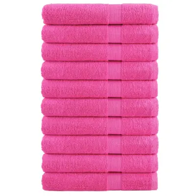 vidaXL Premium brisače SOLUND 10 kos roza 80x200 cm 600 g/m2
