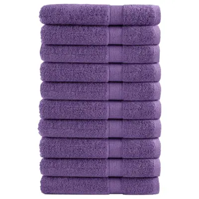 vidaXL Premium brisače SOLUND 10kos vijolična 100x200cm 600 g/m2