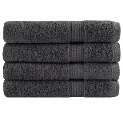 vidaXL Premium brisače SOLUND 4 kosi antracit 100x200 cm 600 gsm