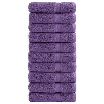 vidaXL Premium brisače SOLUND 10 kos vijolična 50x100cm 600 g/m2