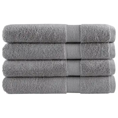 vidaXL Premium brisače SOLUND 4 kosa siva 100x200 cm 600 g/m2