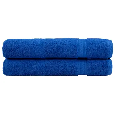 vidaXL Premium brisače za savno SOLUND 2 kosa modra 80x200 cm 600 gsm