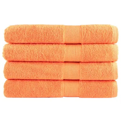 vidaXL Premium brisače SOLUND 4 kos oranžna 100x200 cm 600 g/m2
