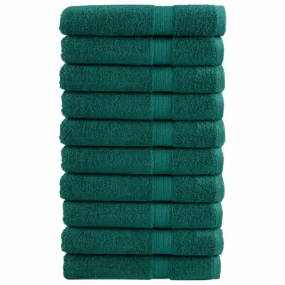 vidaXL Premium brisače SOLUND 10 kos zelena 100x200 cm 600 g/m2