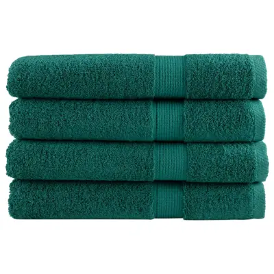 vidaXL Premium brisače SOLUND 4 kosi zelena 100x200 cm 600 g/m2
