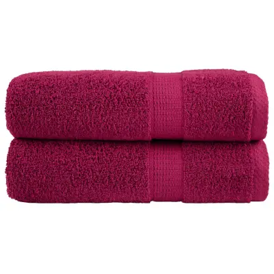 vidaXL Premium kopalne brisače SOLUND 2 kosa bordo 100x150 cm 600 g/m2