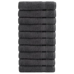 vidaXL Premium brisače SOLUND 10 kos antracit 50x100 cm 600 g/m2