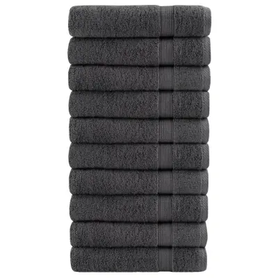 vidaXL Premium brisače SOLUND 10 kos antracit 50x100 cm 600 g/m2
