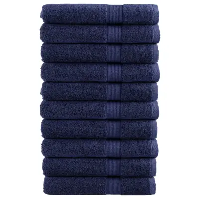 vidaXL Premium brisače za savno SOLUND 10 kos modra 80x200 cm 600 g/m2