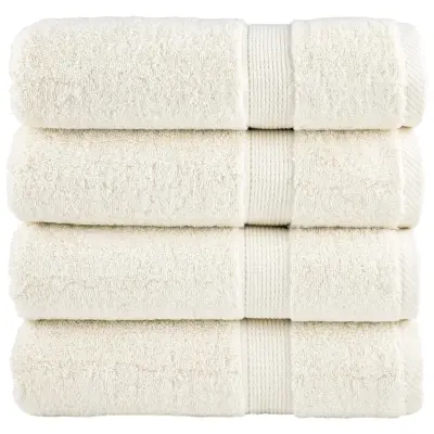 vidaXL Premium brisače SOLUND 4 kosi krem 70x140 cm 600 gsm