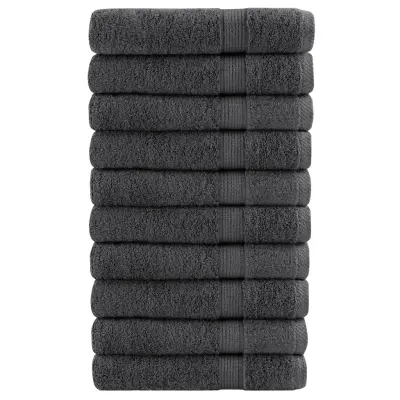 vidaXL Premium brisače za savno SOLUND 10 kos antracit 80x200cm 600gsm