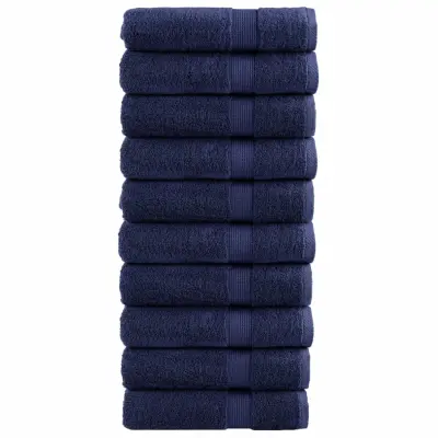 vidaXL Premium brisače SOLUND 10 kos modra 50x100 cm 600 g/m2