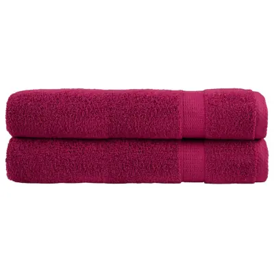vidaXL Premium brisače za savno SOLUND 2 kosa bordo 80x200 cm 600 g/m2