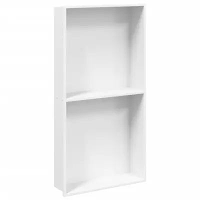 vidaXL Niša za tuš kabino mat bela 32x62x9 cm nerjaveče jeklo