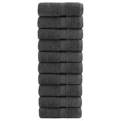 vidaXL Premium brisače SOLUND 10 kos antracit 30x50 cm 600 g/m2