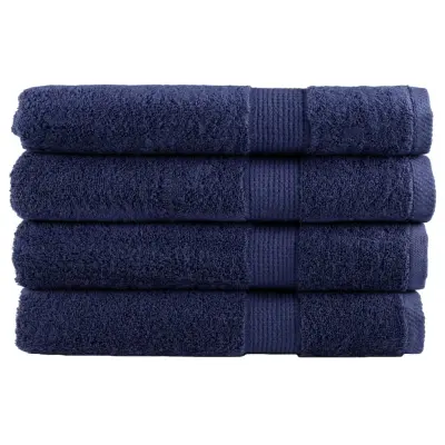 vidaXL Premium brisače za savno SOLUND 4 kosi modra 80x200 cm 600 g/m2