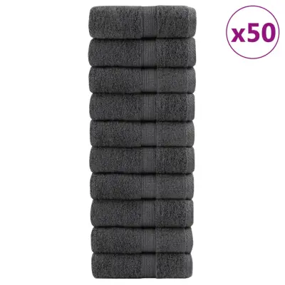vidaXL Premium brisače SOLUND 50 kos antracit 30x30 cm 600 g/m2