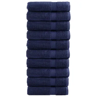 vidaXL Premium brisače SOLUND 10 kosov modra 70x140 cm 600 g/m2
