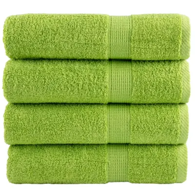vidaXL Premium brisače SOLUND 4 kosi zelena 70x140 cm 600 g/m2