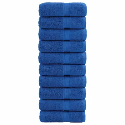 vidaXL Premium brisače SOLUND 10 kosov modra 30x30 cm 600 g/m2
