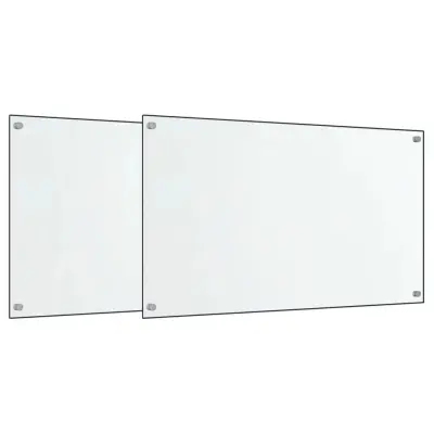 vidaXL Kuhinjska zaščitna obloga 2 kosa 70x40 cm kaljeno steklo