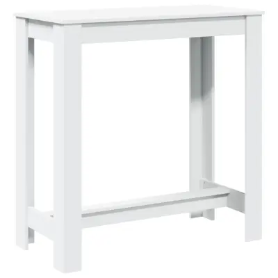 vidaXL Barska miza bela 102x50x103,5 cm inženirski les
