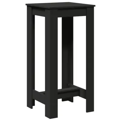 vidaXL Barska miza črna 51x50x103,5 cm inženirski les