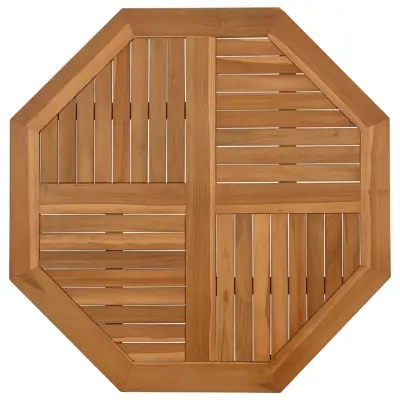 vidaXL Mizna plošča 90x90x2,5 cm osmerokotna trdna tikovina